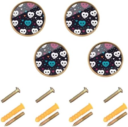 Custom Funny Heart Skull Cabinet Knobs