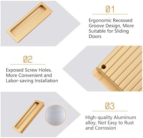 Sturdy Aluminum Flush Pull Handles for Barn Doors