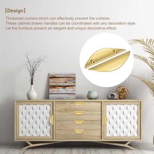 Sturdy 4-Piece Gold Cabinet Pulls for Kitchen Bathroom Design