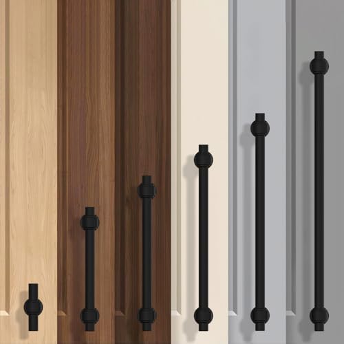 10-Piece 5 Matte Black Cabinet Pulls