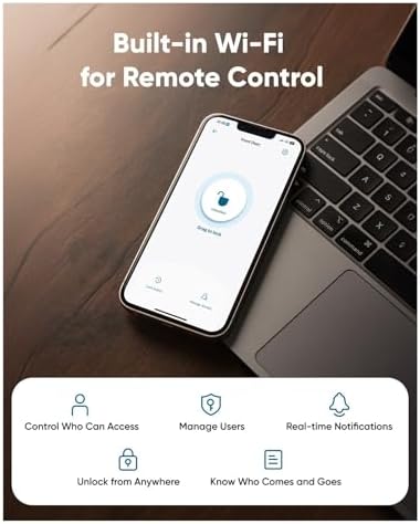 FJZKTEGSmart Deadbolt with WiFi for Front Door