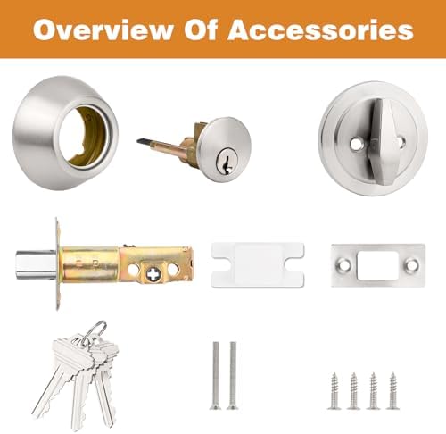 Secure Modern Satin Nickel Deadbolt