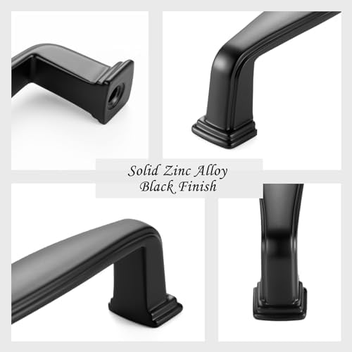 30-Piece Set of Black 3 Pull Handles for Kitchen Cabinets