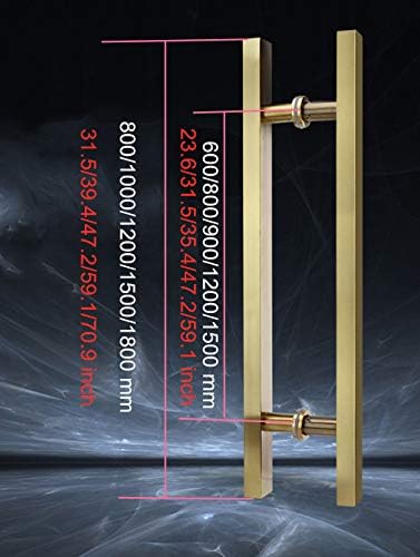 Stainless Steel Double Side Bar Pull Square 1500mm