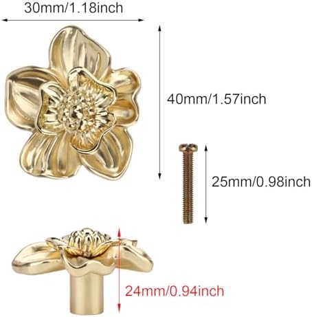 Brosay Flower Knob Set for Cabinets