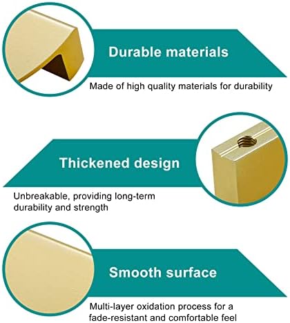 Premium 2-Piece Drawer Cabinet Pulls Brass Half-Moon Handles