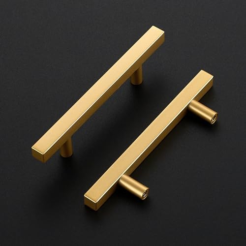 Ravinte 10-Piece Brass Cabinet Handle Set