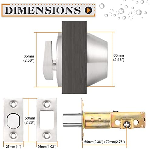 Secure Modern Satin Nickel Deadbolt