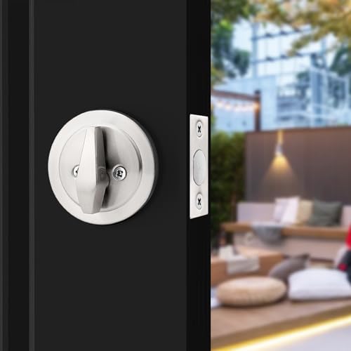 Secure Modern Satin Nickel Deadbolt