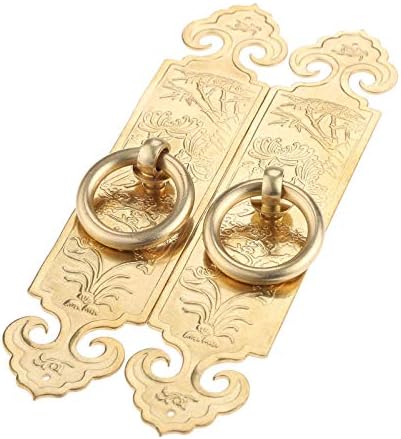 Yetaha Antique Ring Pulls 2PCS 15cm Pure Copper Drawer Handles