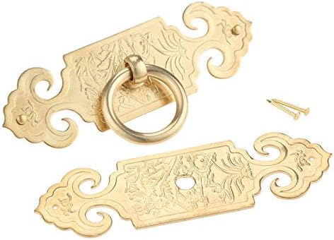 Yetaha Antique Ring Pulls 2PCS 15cm Pure Copper Drawer Handles