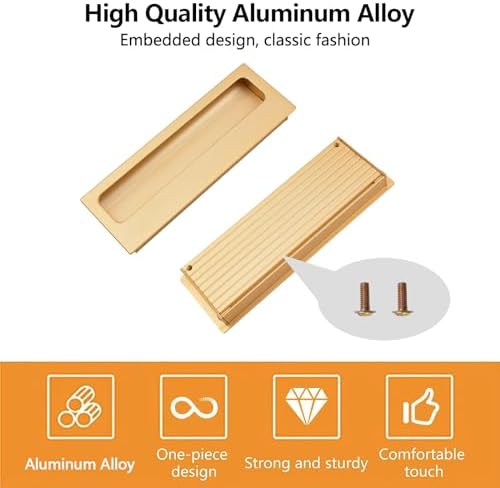 Sturdy Aluminum Flush Pull Handles for Barn Doors