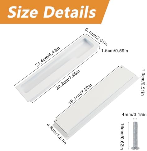 Sturdy Zinc Alloy Flush Pulls Modern Design Easy Install