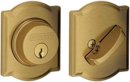 SCHLAGE B60 N CAM 609 Deadbolt with Camelot Trim Keyed 1 Side