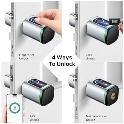 FJZKTEG EuroTuya Smart Fingerprint Lock withAPP Remote - Door Security Made Easy