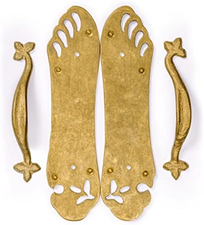 Hardware Philosophy Sandal Brass Pull Cabinet Backplate Strip Set 87 Inch