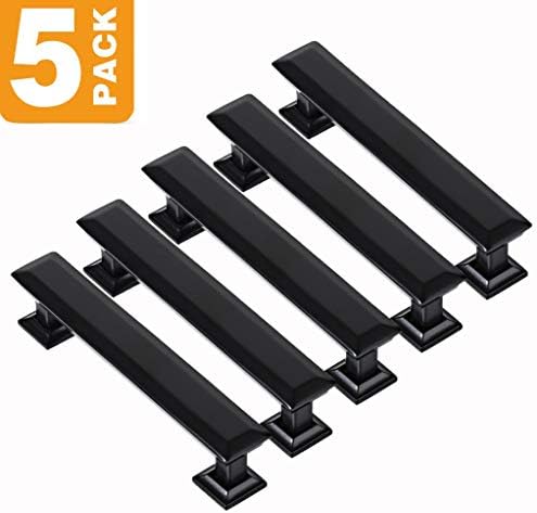 Southern Hills 4 Inch Matte Black Cabinet Pulls - Pack of 5