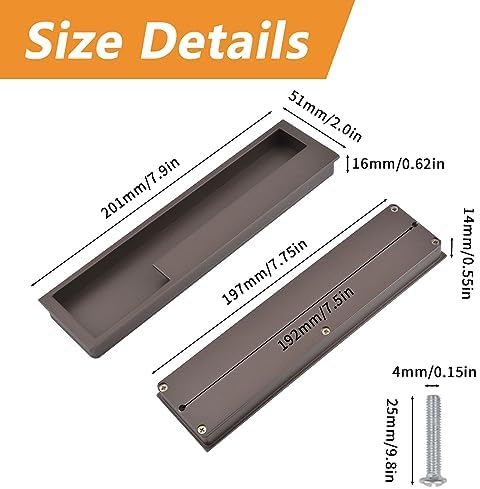 Zinc Alloy Flush Pull Handles Set