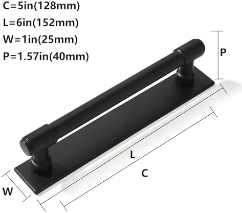 Premium Black Kitchen Cabinet Pull Set