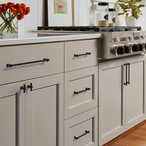 10-Piece 5 Matte Black Cabinet Pulls