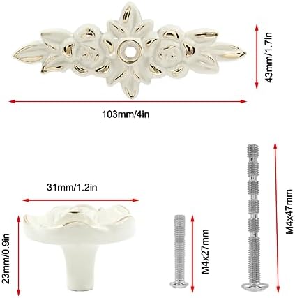 5-Piece Euro Rose Cabinet Knobs