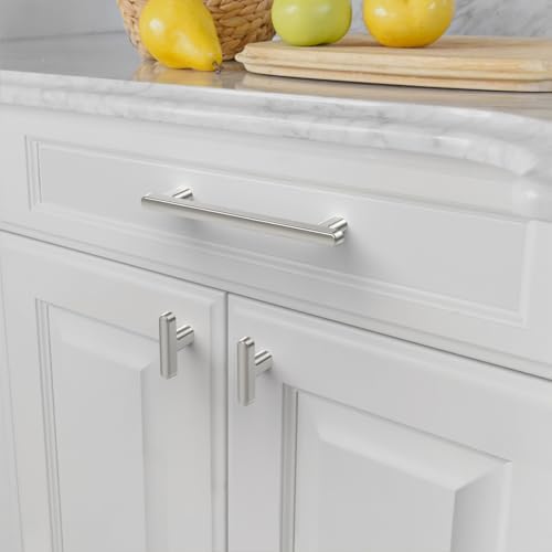 Amerdeco 10 Pack Brushed Satin Nickel Cabinet Pulls 5 Inch Hole Center 1