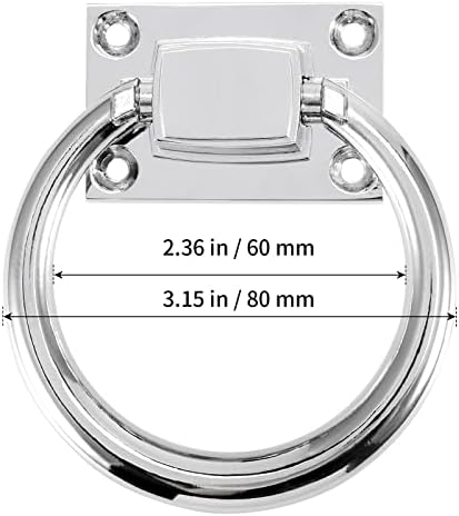 SHEUTSAN 6-Piece 80mm ChairCabinet Back Pull Set with Silver Handles Screws