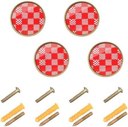 Vibrant Buffalo Plaid 126 inch Modern Cabinet Knobs Durable Kitchen Vanities 4-Pack