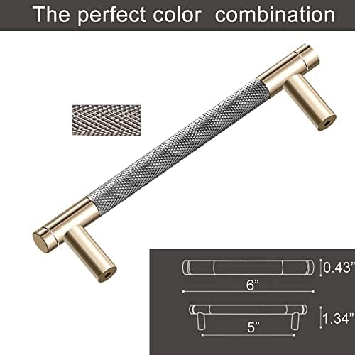 12 Pack 5 Inch Cabinet Pulls Gold Grey Aluminum Handles
