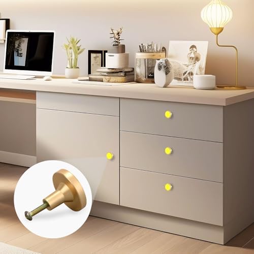 Customizable Fluorescent Yellow Kitchen Cabinet Knobs and Handles 4-Pack