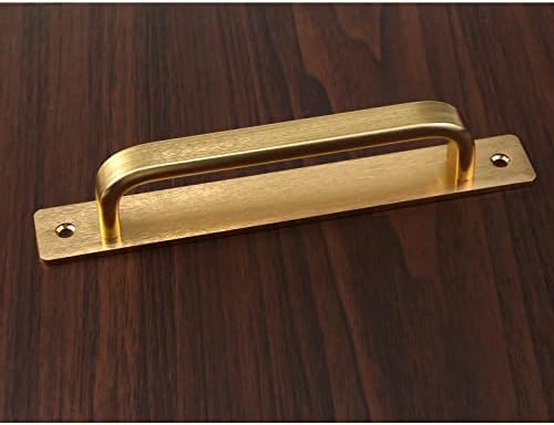 2pc Barn Door Handles Aluminum Alloy Flush Flat Base Gold Kitchen Cabinets