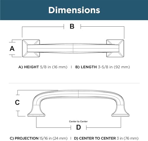 Stylish soft iron cabinet pulls for kitchen bath