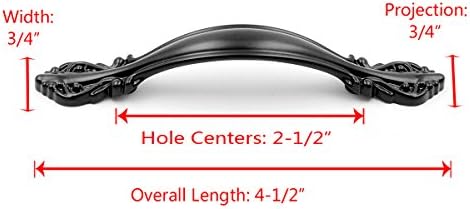 CBTON 10 Pack Flat Black Cabinet Hardware Pulls