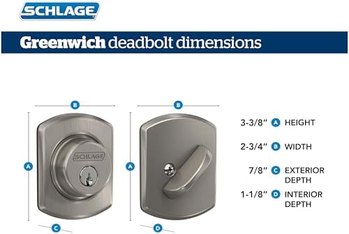 Schlage B60 N GRW Deadbolt - Matte Black