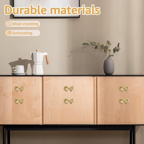Gold Bowl-Shaped Drawer Pulls Set
