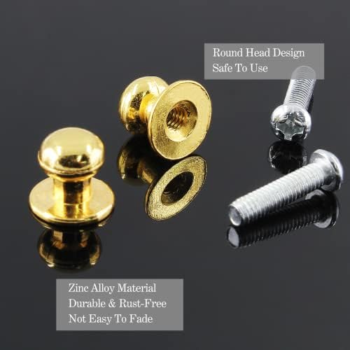 12Pcs Mini Round Head Knobs Gold Finish