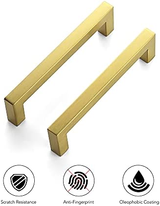 Sturdy 30-Piece Stainless Steel Cabinet Handle Set for brushed Brass