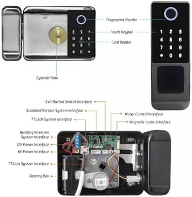 Smart Outdoor Door Lock with Fingerprint Waterpump Protection Tuya App Control
