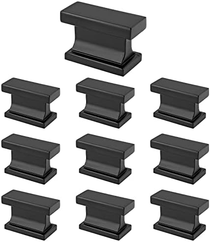 Premium Matte Black Cabinet Knobs 10-Pack