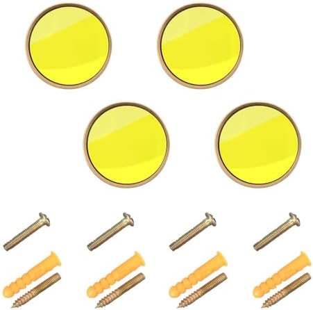 Customizable Fluorescent Yellow Kitchen Cabinet Knobs and Handles 4-Pack