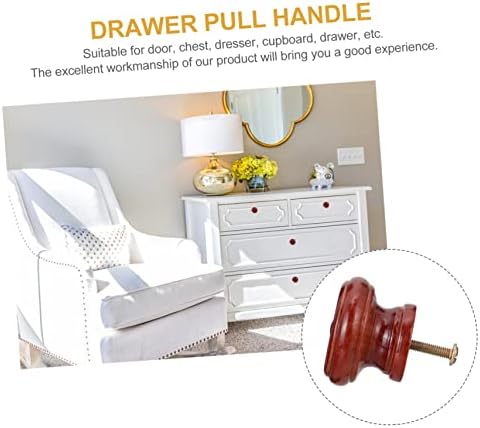 12pcs Brown Wood Drawer Pull Cabinet Hardware