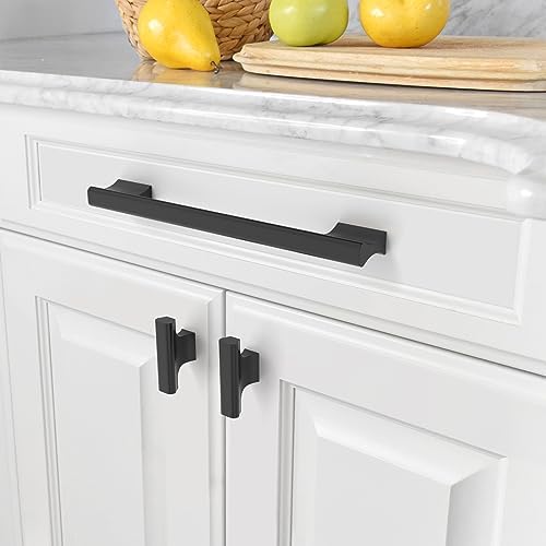 Amerdeco 10-Piece Matte Black Cabinet Pulls