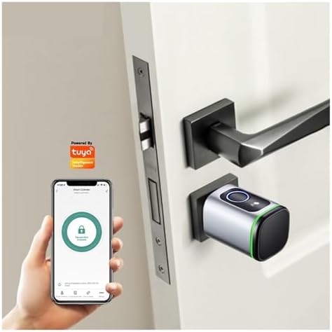 FJZKTEG EuroTuya Smart Fingerprint Lock withAPP Remote - Door Security Made Easy