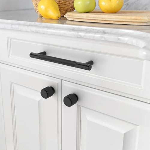 Amerdeco 30-Piece Matte Black Cabinet Pulls for Kitchen Bathroom Dresser Cabinets