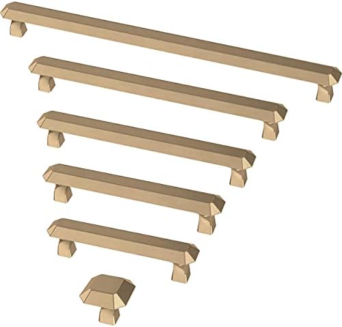 French cabinet handles 5-Piece Napier Pulls Champagne Bronze 8-1316 Center