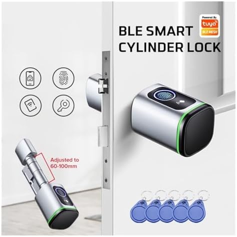 FJZKTEG EuroTuya Smart Fingerprint Lock withAPP Remote - Door Security Made Easy