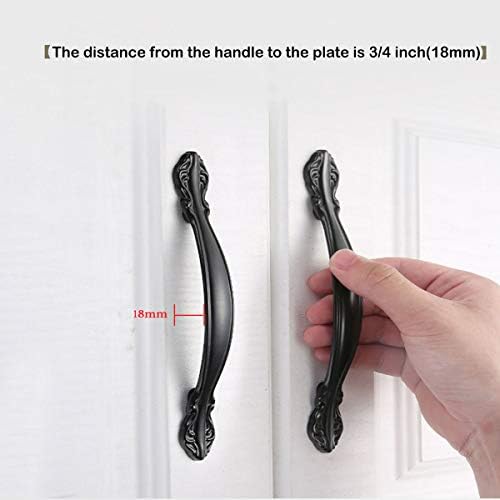 CBTON 10 Pack Flat Black Cabinet Hardware Pulls