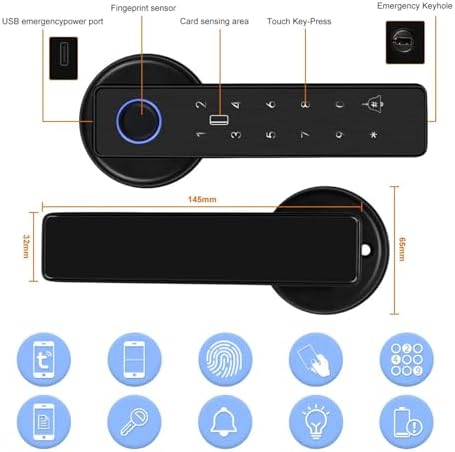 Secure Convenient Smart Door Lock with Fingerprint Remote Unlocking
