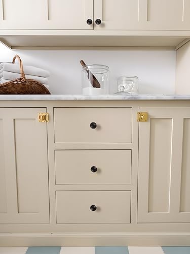 10-Piece Black Matte Cabinet Knobs with Zinc Alloy Pulls