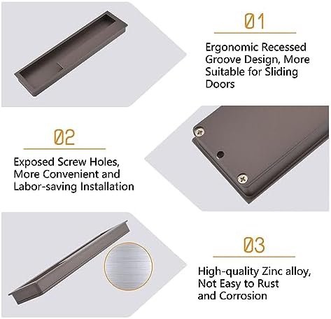 Zinc Alloy Flush Pull Handles Set